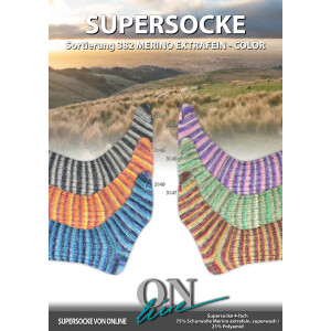 SUPERSOCKE 100 SORT. 382 MERINO-EXTRAFEIN COLOR
