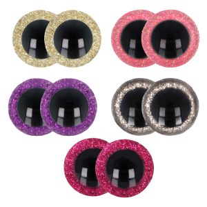 SICHERHEITSAUGEN ZWEIFARBIG GLITTER Ø 12mm