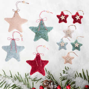 PLÜSCH-STERNE ZUM AUFHÄNGEN