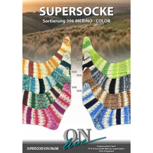 SUPERSOCKE 6-FACH SORT. 396 MERINO-COLOR