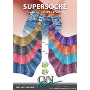 SUPERSOCKE 100 SORT. 403 JEANS COLOR MIT ALOE VERA & JOJOBAÖL
