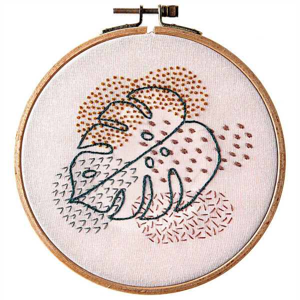 RICO STICKPACKUNG SLOW EVENINGS MONSTERA BILD  15,5CM - Wolle kaufen