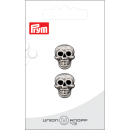 Metallknopf Öse Totenkopf 18mm altsilber 2St