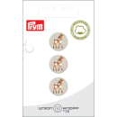 Baumwoll/Polyesterknopf  rec. 2-Loch 15mm creme 3St