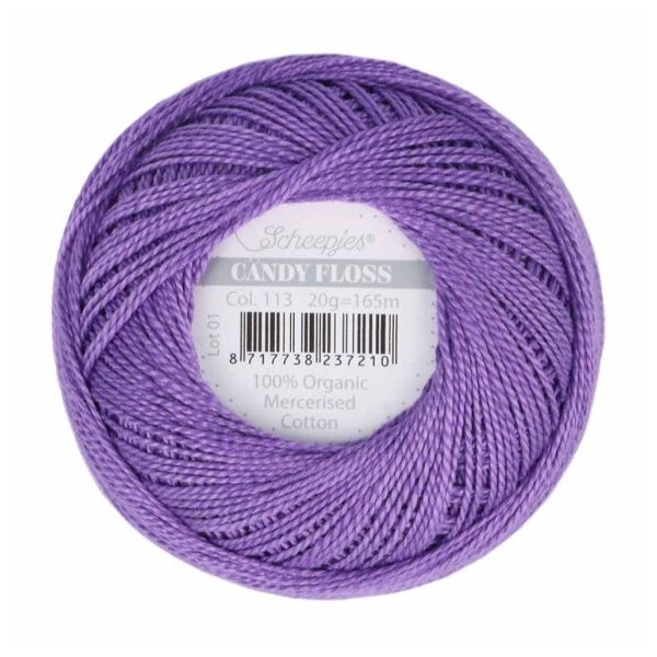 Scheepjes Candy Floss Pack Colore Passionfruit - 10 Gomitoli Da 20g Di Cotone Mercerizzato 100% Per Pizzo E Uncinetto. 155m Per Gom.