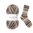 RICO SOCKS NEON FAIR ISLE 4 FÄDIG STYLO