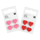 RICO DESIGN KNOPF HERZ 1,5 x 1,5 CM (4 STK.)