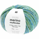 RICO SOCKS MERINO MULTICOLOR 4-FÄDIG AQUA