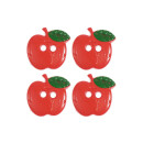 RICO DESIGN KNOPF APFEL ROT 2-LOCH 1,5 x 1,6 cm (4 STK.)
