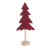 GLOREX TANNENBAUM PLÜSCH MIT HOLZSTÄNDER ROT 19 x 8 x 43 cm
