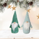 GLOREX WEIHNACHTSWICHTEL PLÜSCH SORT. MINT/PETROL 12...