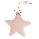 GLOREX PLÜSCHSTERN M. HÄNGER  NATUR 11 x 3,5 x...