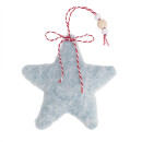 GLOREX PLÜSCHSTERN M. HÄNGER SORT.  MINT/PETROL...