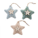 GLOREX STERN-SET M. HÄNGER SORT. MINT/PETROL 3 STK....