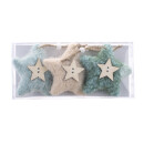 GLOREX STERN-SET M. HÄNGER SORT. MINT/PETROL 3 STK....