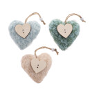 GLOREX HERZ-SET M. HÄNGER 3 STK. MINT/PETROL 7,5 x...