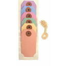 GLOREX GESCHENK-ANHÄNGER KARTON 9 x 4 cm 6 FARBEN (4...