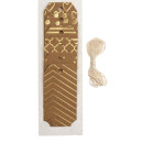 GLOREX GESCHENK-ANHÄNGER KARTON GOLDFARBEN BEDRUCKT...