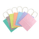 GLOREX PAPIERTRAGETASCHE MIT KORDELGRIFF PASTELL 18 x 21 x 8 cm (7 STK.)