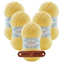 5 x ALIZE HAPPY BABY NEW 250 MIT LABEL