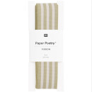 RICO DESIGN PAPER POETRY WEBBAND DUO STREIFEN 25 MM x 3 M Grünbeige/Creme