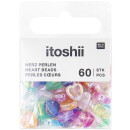 RICO DESIGN ITOSHII HERZPERLEN REGENBOGEN 9 x 8 x 4 mm...